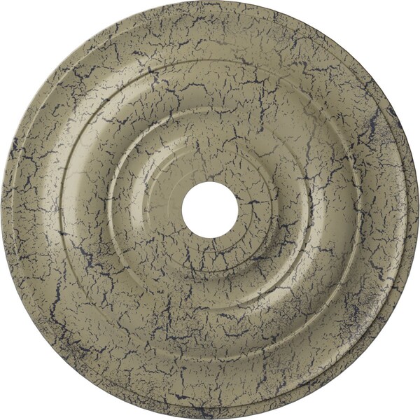 Ekena Millwork Jefferson Medallion (Canopies up to 5"), 26 1/2"OD x 3 5/8"ID x 1 1/2"P, Castle Stone Crackle CM26JECSC - main